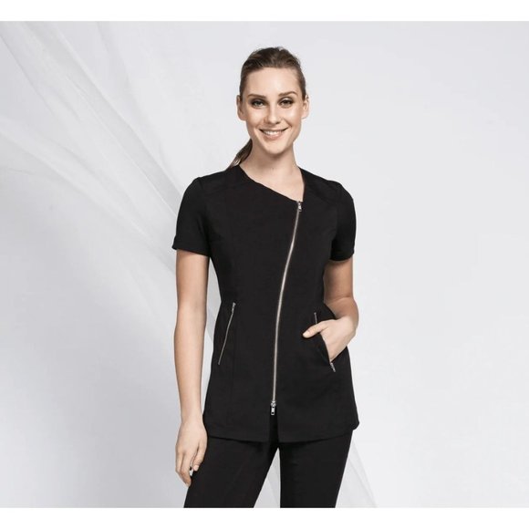 Black Zippered Women's Top - Picture 1 of 7